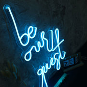 Be Our Guest Blue Neon Sign