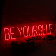 Be Yourself Red Custom Neon Sign