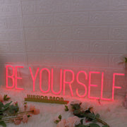 Be Yourself Red Custom Neon Sign