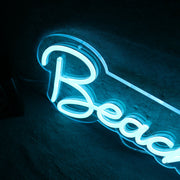 Beach Dreams Blue Neon Sign