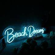 Beach Dreams Blue Neon Sign