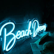 Beach Dreams Blue Neon Sign