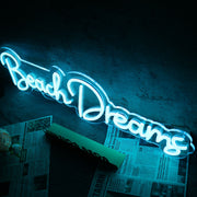 Beach Dreams Blue Neon Sign