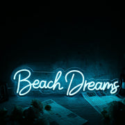 Beach Dreams Blue Neon Sign