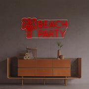 Beach Party LED Neon Sign