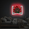 Bear With Red Heart Background LED Neon Acrylic Artwork