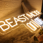 Beast Mode On Off Yellow Neon Sign