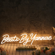 Beats By Yannae Yellow Neon Sign