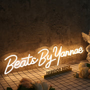 Beats By Yannae Yellow Neon Sign