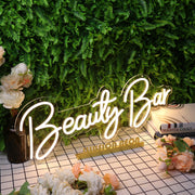 Beauty Bar Yellow Neon Sign