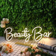 Beauty Bar Yellow Neon Sign