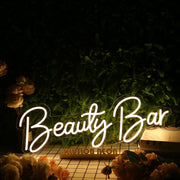 Beauty Bar Yellow Neon Sign