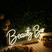 Beauty Bar Yellow Neon Sign