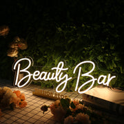 Beauty Bar Yellow Neon Sign