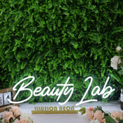 Beauty Lab White Neon Sign