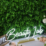 Beauty Lab White Neon Sign