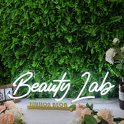 Beauty Lab White Neon Sign