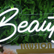 Beauty Lab White Neon Sign