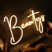 Beautys Yellow LED Neon Sign