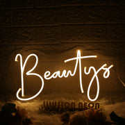 Beautys Yellow Neon Sign