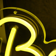 Bee Happy Yellow Neon Sign