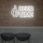 Beer And Beer Time For Bar Neon Light Signs Custom Neon Sign For Wedding Bar Party Decoration