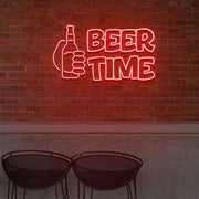 Beer And Beer Time For Bar Neon Light Signs Custom Neon Sign For Wedding Bar Party Decoration