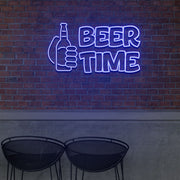 Beer And Beer Time For Bar Neon Light Signs Custom Neon Sign For Wedding Bar Party Decoration