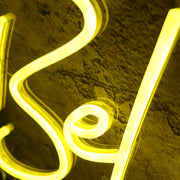 Believe In Yourself Yellow Neon Sign