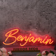 Benjamin Red Neon Sign