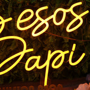 Besos Papi Orange Neon Sign