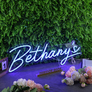 Bethany's Blue Neon Sign