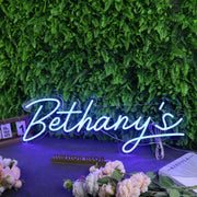 Bethany's Blue Neon Sign