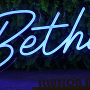 Bethany's Blue Neon Sign