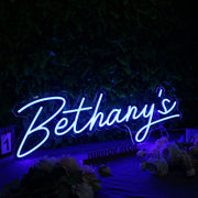 Bethany's Blue Neon Sign