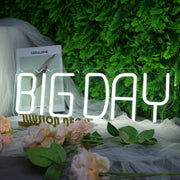 BIG DAY White Neon Sign