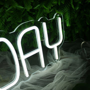 BIG DAY White Neon Sign