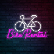 Bike Rental Neon Sign