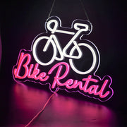 Bike Rental Neon Sign