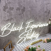 Black Experience Studios White Neon Sign