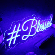 Blessed Blue Neon Sign