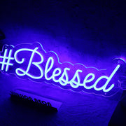 Blessed Blue Neon Sign