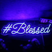 Blessed Blue Neon Sign