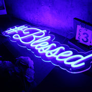 Blessed Blue Neon Sign