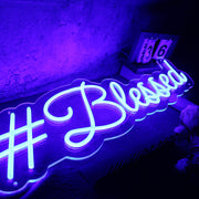 Blessed Blue Neon Sign