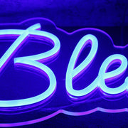 Blessed Blue Neon Sign