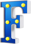 Steel Marquee Letter Blue Alphabet F Party Decor High-End Custom Zinc Metal Marquee Light Marquee Sign