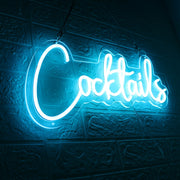 Blue Cocktails LED Neon Sign