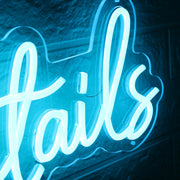 Blue Cocktails LED Neon Sign