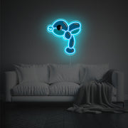 Blue Fish Shaped Balloon LED Neon Acrylic Artwork